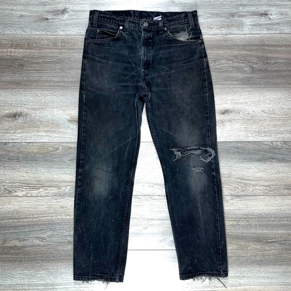 Vintage 505 Levi’s Regular Fit Straight Leg 34/30 Black Wash - Picture 2 of 12